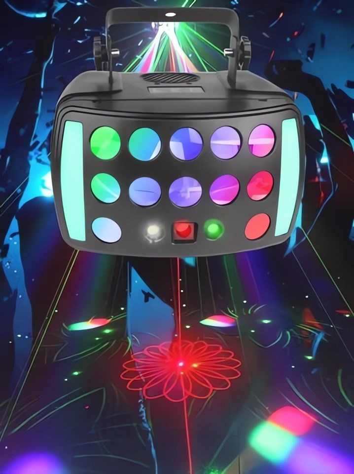 Пати проектор, патио проектор, цветомузыка для Нового года - новогодняя цветомузыка