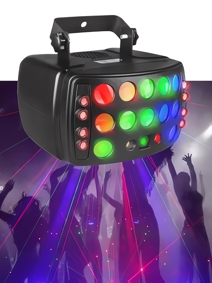 Пати проектор, патио проектор, цветомузыка для Нового года - новогодняя цветомузыка